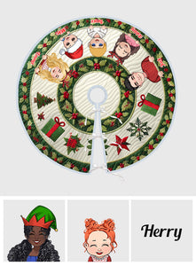 Family Christmas Harmony - Personalized Family Tree Skirt