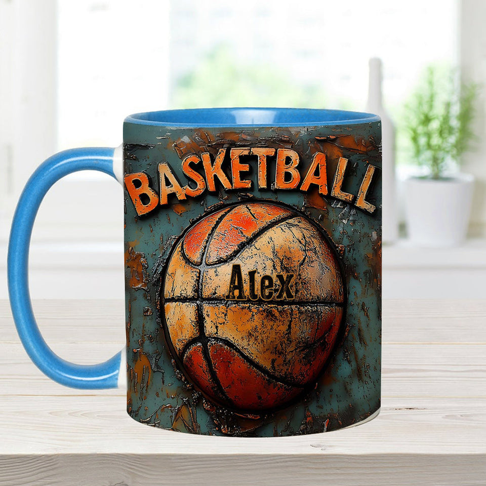 Basketball For Life - Personalized Basketball Accent Mug