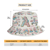Beautiful Unicorn Alphabet - Personalized Kid Bucket Hat