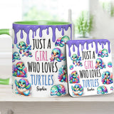 Just A Girl Who Loves Turtles - Personalized Turtle Accent Mug