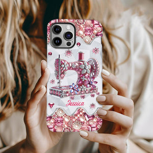 Just A Girl Who Loves Sewing - Personalized Sewing Full Print Phone Case