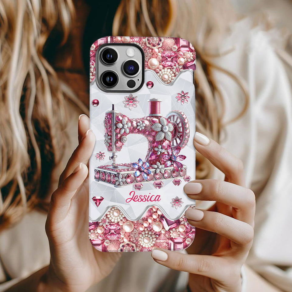 Just A Girl Who Loves Sewing - Personalized Sewing Full Print Phone Case
