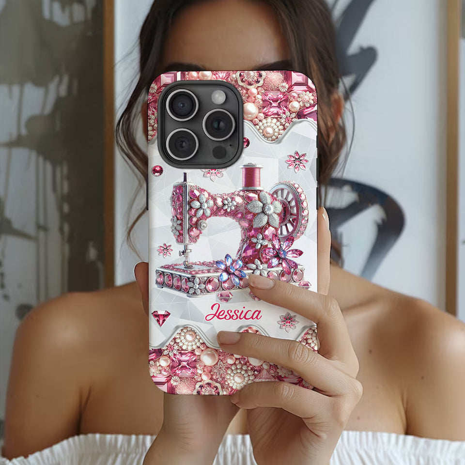 Just A Girl Who Loves Sewing - Personalized Sewing Full Print Phone Case