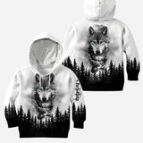 Wolf And Forest - Personalized Wolf Hoodie and Leggings