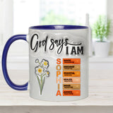 Dieu dit que je suis - Mug chrétien personnalisé