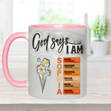 Dieu dit que je suis - Mug chrétien personnalisé