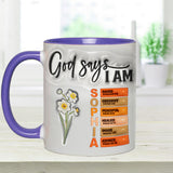 Dieu dit que je suis - Mug chrétien personnalisé