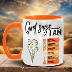 Dieu dit que je suis - Mug chrétien personnalisé