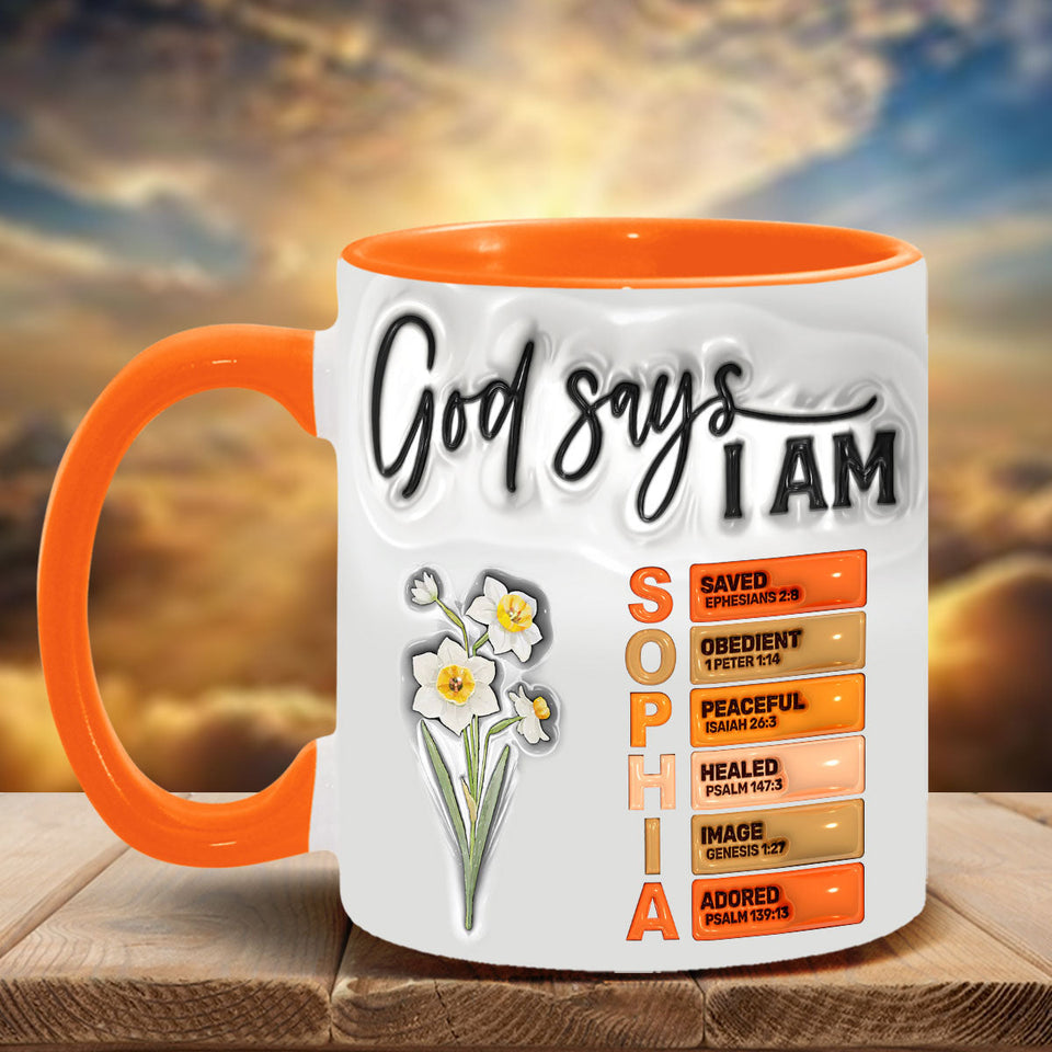 Dieu dit que je suis - Mug chrétien personnalisé