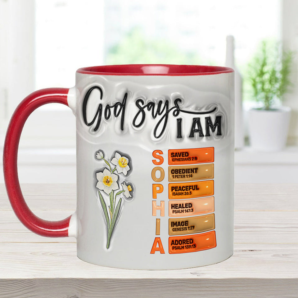 Dieu dit que je suis - Mug chrétien personnalisé