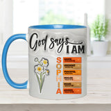 Dieu dit que je suis - Mug chrétien personnalisé