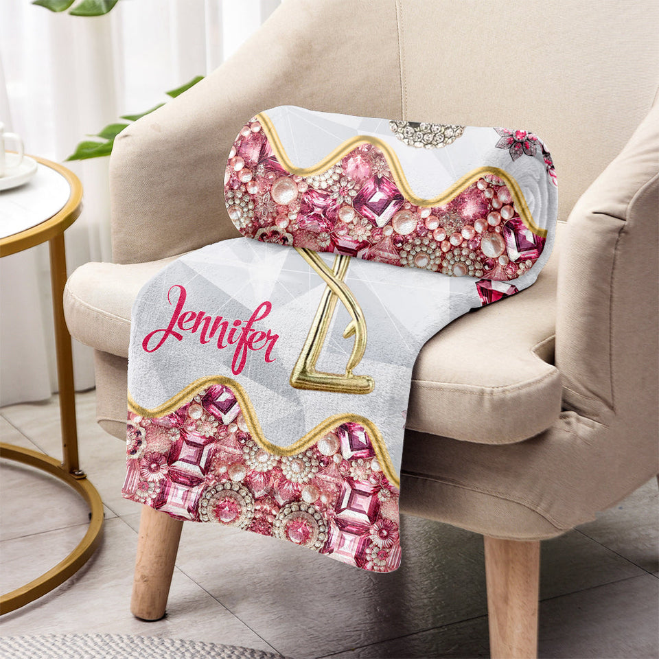Just A Girl Who Loves Flamingos - Personalized Flamingo Blanket