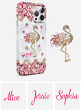 Just A Girl Who Loves Flamingos - Personalized Flamingo Full Print Phone Case