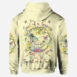 Spirit Of A Fairy Dragonfly - Personalized Hippie Hoodie and Leggings