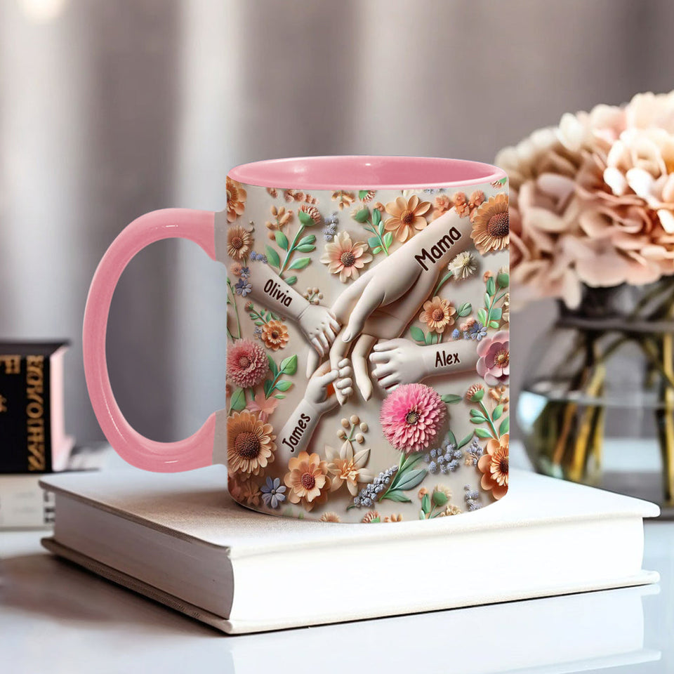 Hold Our Hands - Personalized Mother Accent Mug