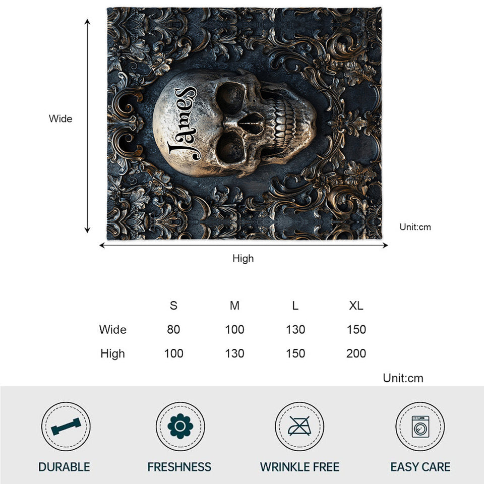 Awesome Skull - Personalized Skull Blanket