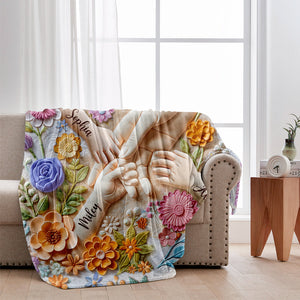 Hold Our Hands - Personalized Mother Blanket