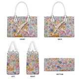 Hold Our Hands - Personalized Mother Leather Handbag