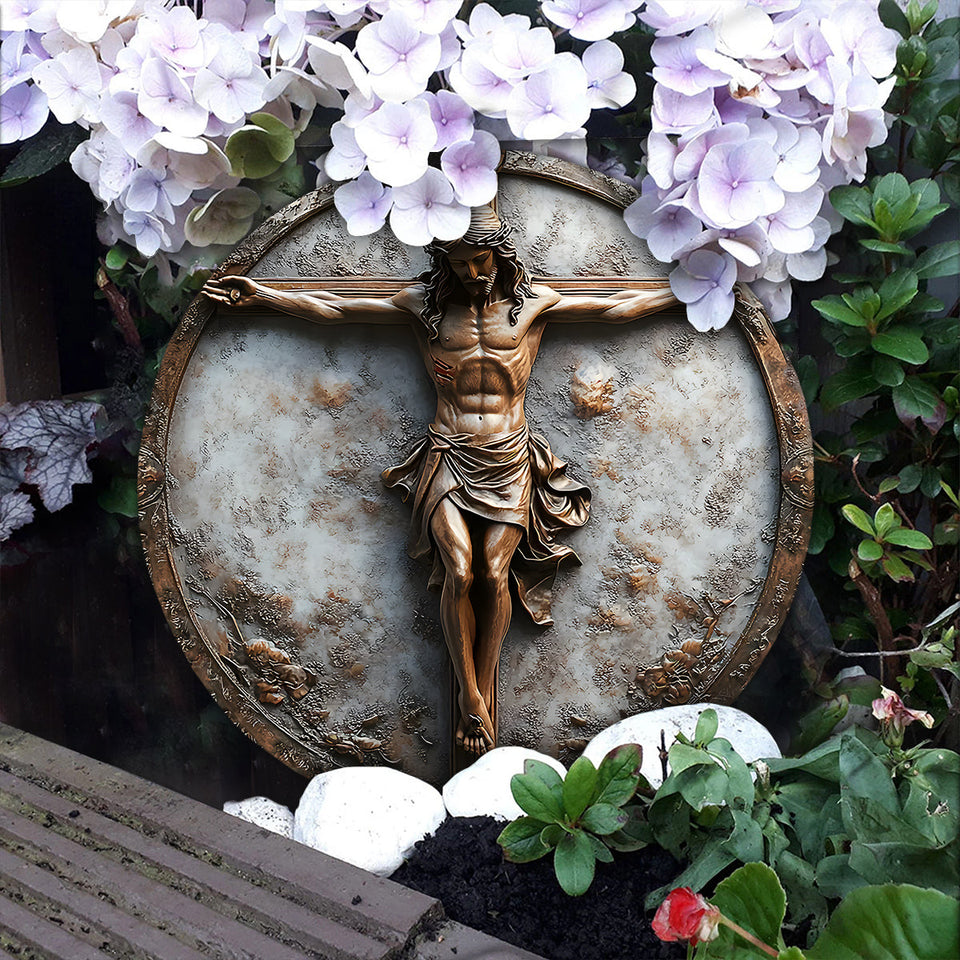 Begins With Christ - Christian Round Shaped Stone