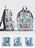 Cute Turtle Alphabet - Personalized Kid Backpack