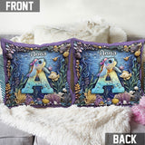Cute Turtle Alphabet - Personalized Kid Throw Pillow