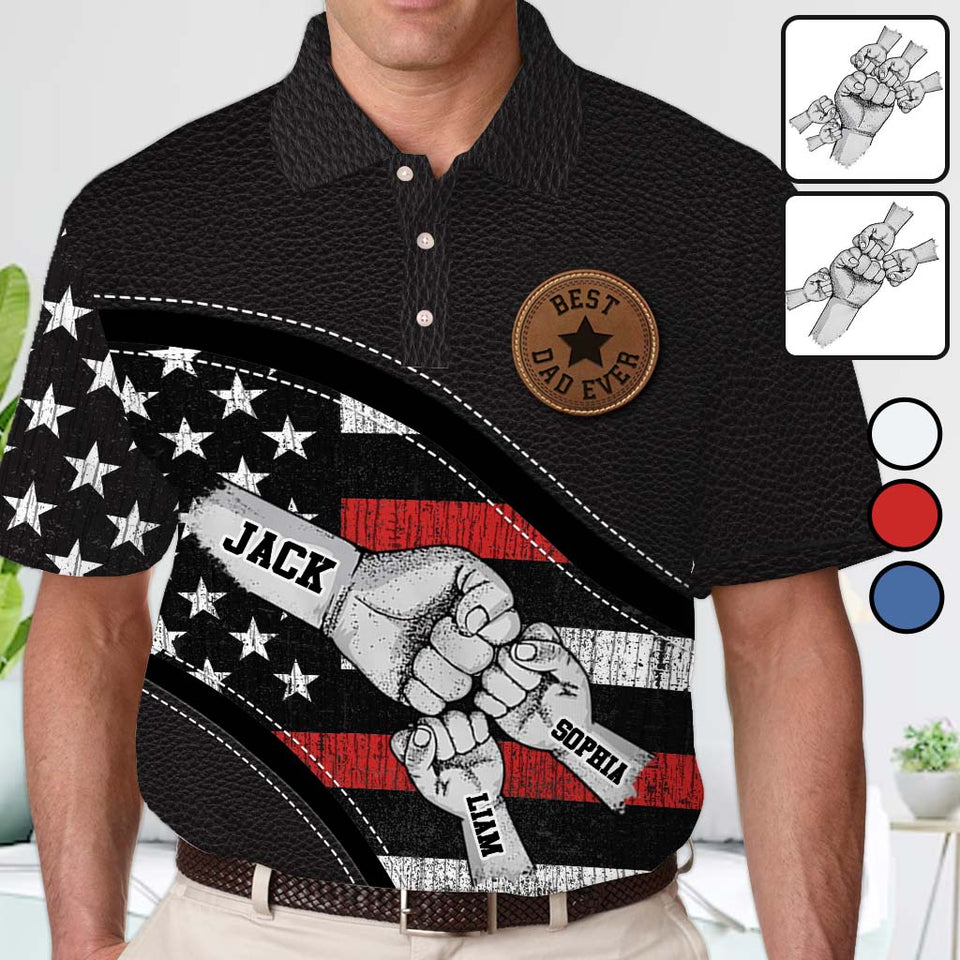 Wolf Pack - Personalized Father Polo Shirt