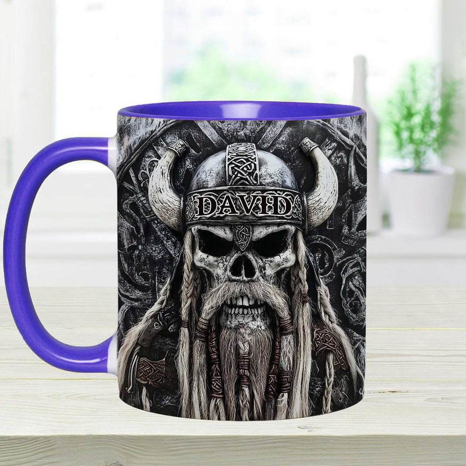 Vikings Skull - Personalized Viking Accent Mug