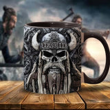 Vikings Skull - Personalized Viking Accent Mug