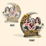 I Love You To The Moon And Back - Personalized Mother Custom Shaped Acrylic Plaque