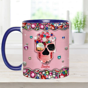 Sparkle Skull - Personalized Skull Accent Mug