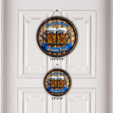 Biergarten - Personalized Beer Round Wood Sign