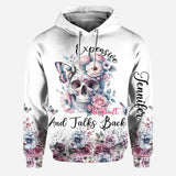 Floral Skull - Personalized Skull Hoodie and Leggings
