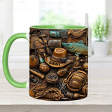 Fishing Life - Personalized Fishing Accent Mug