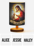 I Believe In You - Personalized Christian Tableside Lamp With Wood Base