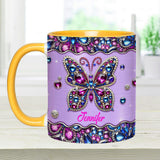 Sparkle Butterfly - Personalized Butterfly Accent Mug