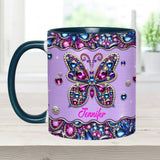 Sparkle Butterfly - Personalized Butterfly Accent Mug