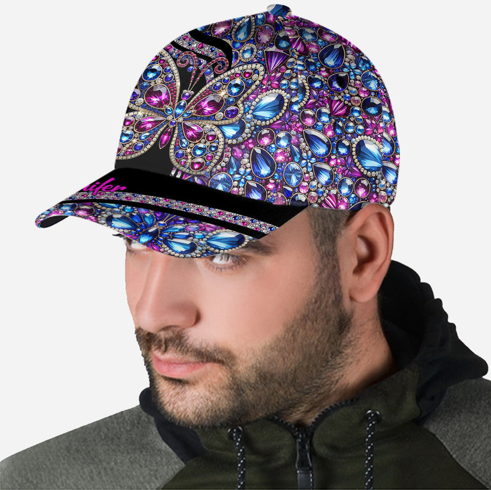 Sparkle Butterfly - Personalized Butterfly Classic Cap