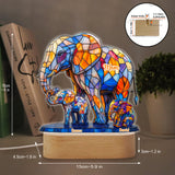 We Love You Mom Grandma Aunt - Personalized Mother Shaped Plaque Light Base
