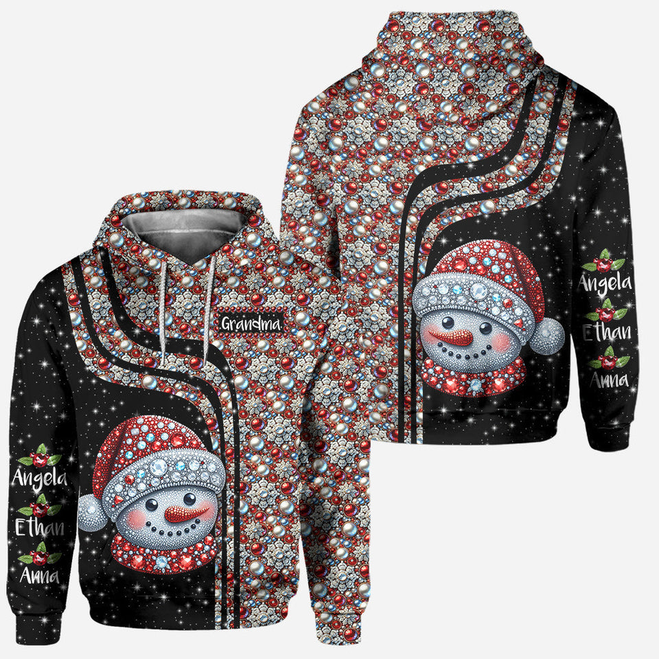 Grandma Snowman - Personalized Grandma Hoodie and Leggings