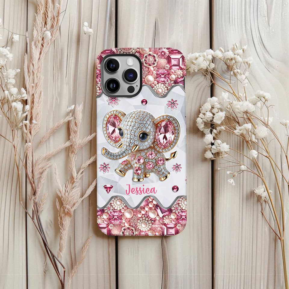 Just A Girl Who Loves Elephants - Personalized Elephant Full Print Phone Case