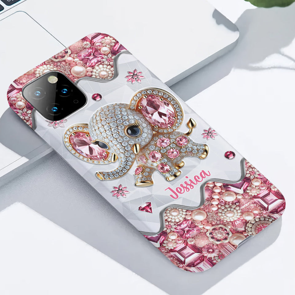 Just A Girl Who Loves Elephants - Personalized Elephant Full Print Phone Case