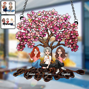 Mother & Daughters - Personalized Mother Window Hanging Suncatcher Ornament