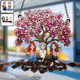 Mother & Daughters - Personalized Mother Window Hanging Suncatcher Ornament