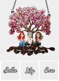 Mother & Daughters - Personalized Mother Window Hanging Suncatcher Ornament