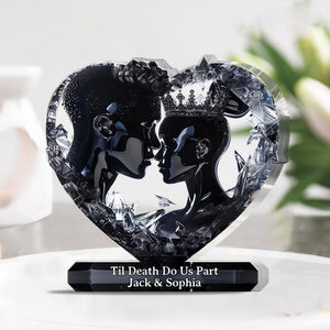 Till Death Do Us Part - Personalized Couple Custom Shaped Acrylic Plaque