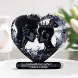 Till Death Do Us Part - Personalized Couple Custom Shaped Acrylic Plaque
