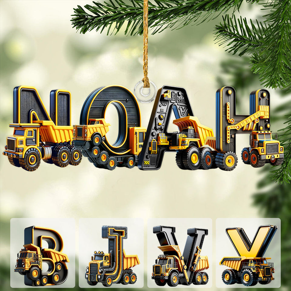 Funny Name Ornament Gift For Grandkids - Personalized Kid Custom Shaped Ornament