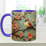 Beautiful Cardinals - Personalized Accent Mug