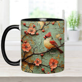 Beautiful Cardinals - Personalized Accent Mug