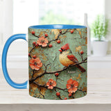 Beautiful Cardinals - Personalized Accent Mug